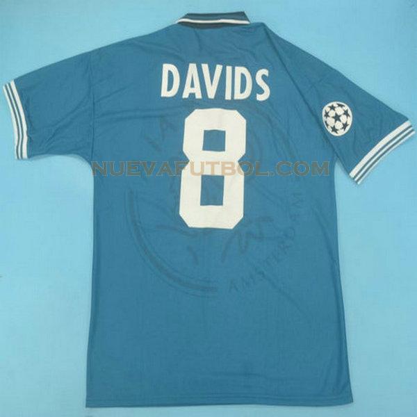 segunda camiseta davids 8 ajax 1995-1996 azul hombre