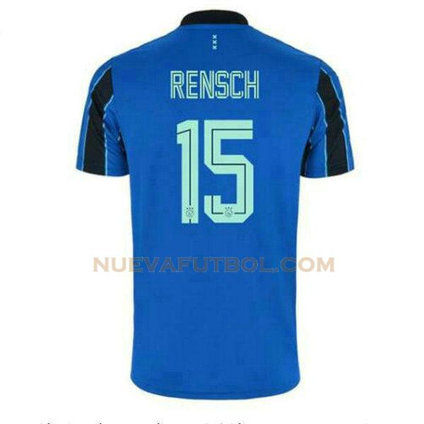 segunda camiseta devyne rensch 15 ajax 2021 2022 azul hombre