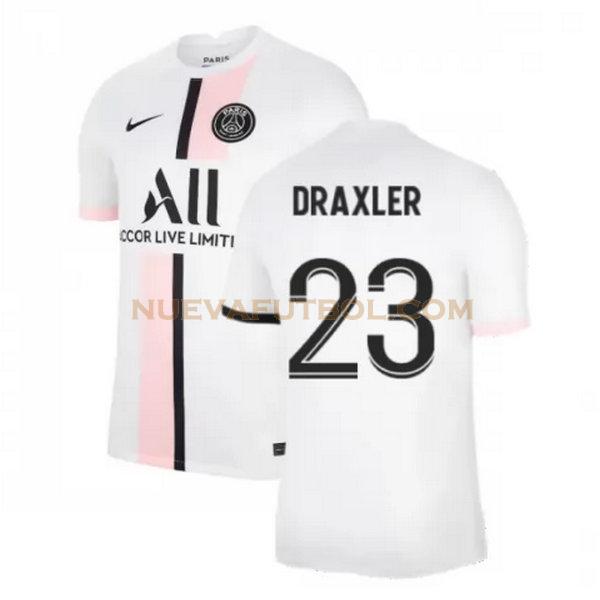 segunda camiseta draxler 23 paris saint germain 2021 2022 blanco hombre