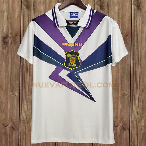 segunda camiseta escocia 1994-1996 blanco hombre