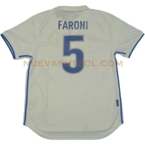 segunda camiseta faroni 5 italia copa mundial 1998 hombre