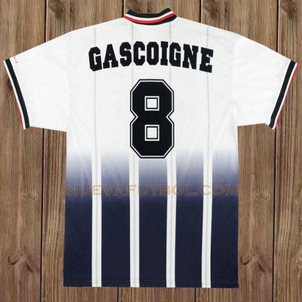 segunda camiseta gascoigne 8 glasgow rangers 1997-1999 blanco hombre