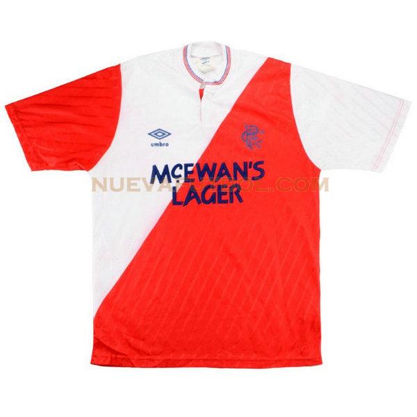 segunda camiseta glasgow rangers 1987-1988 rojo hombre