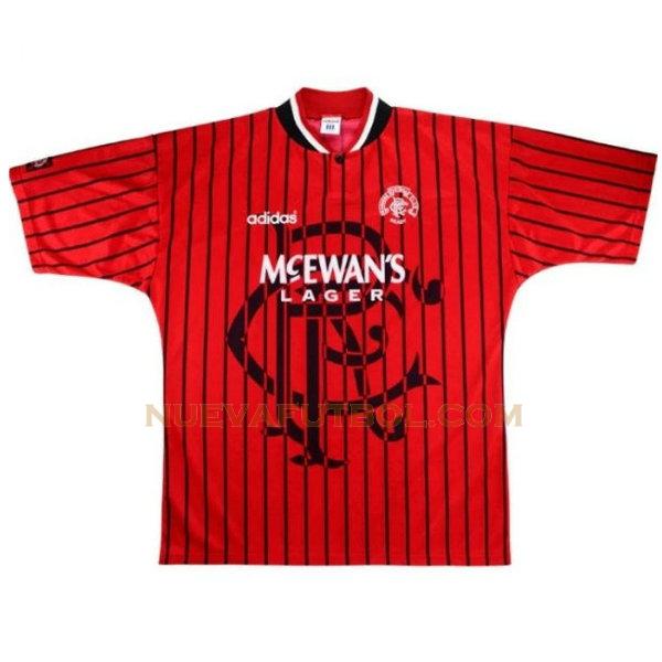 segunda camiseta glasgow rangers 1994-1995 rojo hombre