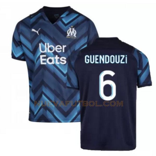 segunda camiseta guendouzi 6 marsella 2021 2022 azul hombre