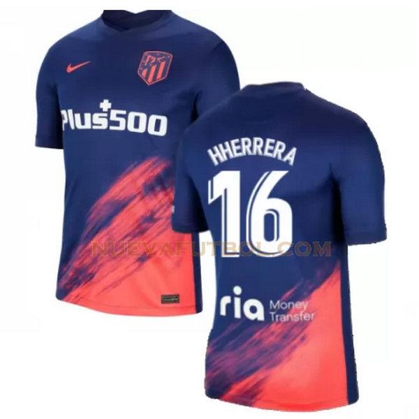 segunda camiseta h herrera 16 atletico madrid 2021 2022 azul negro hombre