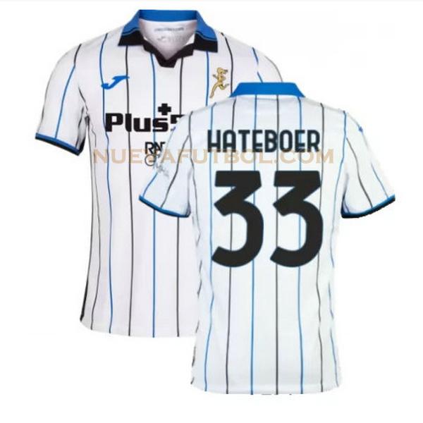 segunda camiseta hateboer 33 atalanta bc 2021 2022 blanco hombre