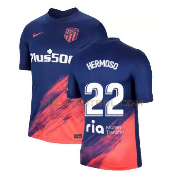 segunda camiseta hermoso 22 atletico madrid 2021 2022 azul negro hombre