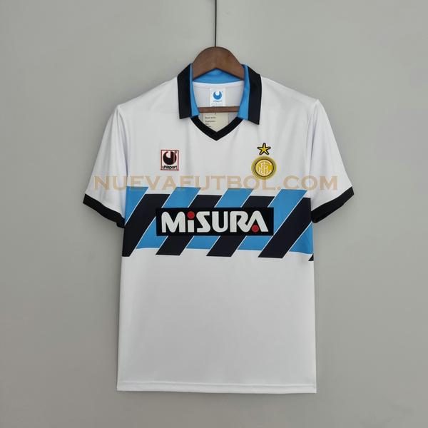 segunda camiseta inter milan 1990 1991 blanco hombre