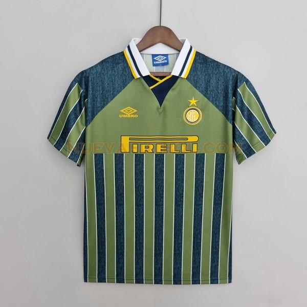 segunda camiseta inter milan 1995 1996 verde hombre