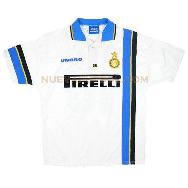 segunda camiseta inter milan 1997-1998 blanco hombre