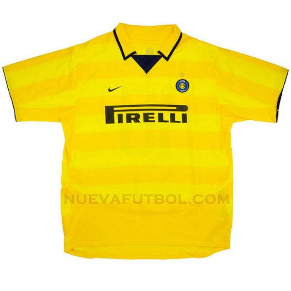 segunda camiseta inter milan 2003-2004 amarillo hombre