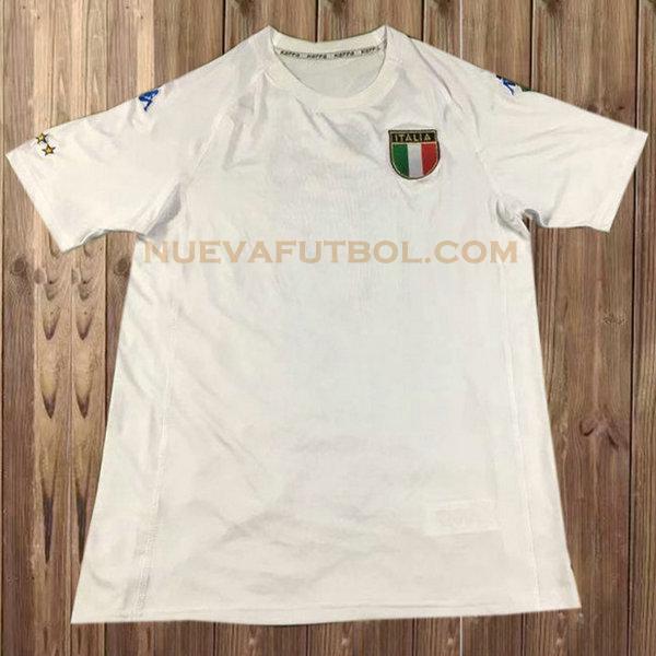 segunda camiseta italia 2000 blanco hombre