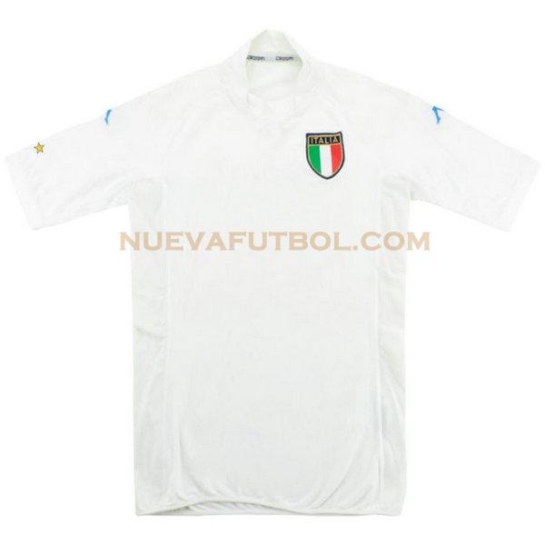 segunda camiseta italia 2002 blanco hombre