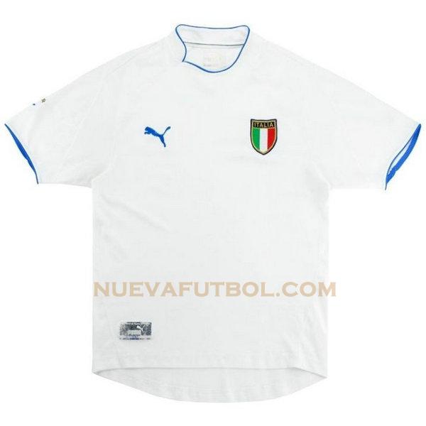 segunda camiseta italia 2003 blanco hombre