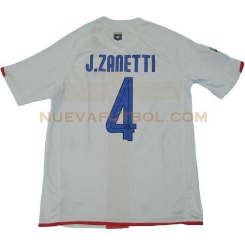 segunda camiseta j.zanetti 4 inter milan 2007-2008 hombre