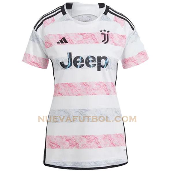 segunda camiseta juventus 2023 2024 blanco rosa mujer