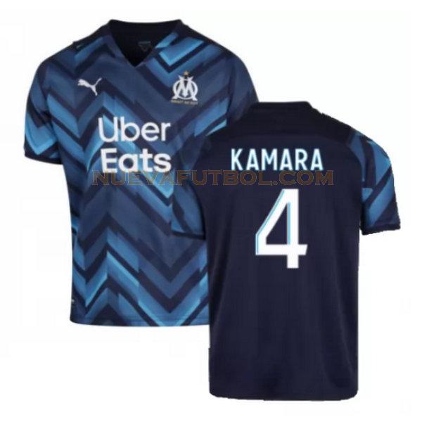 segunda camiseta kamara 4 marsella 2021 2022 azul hombre