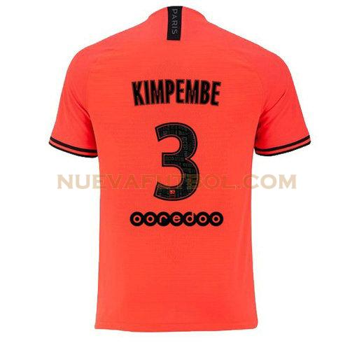 segunda camiseta kimpembe 3 paris saint germain jordan 2020 hombre