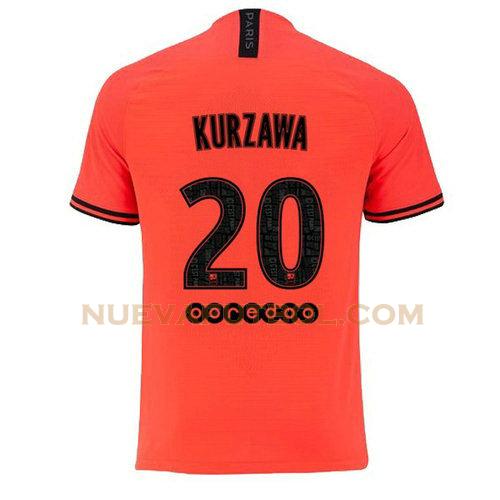 segunda camiseta kurzawa 20 paris saint germain jordan 2020 hombre
