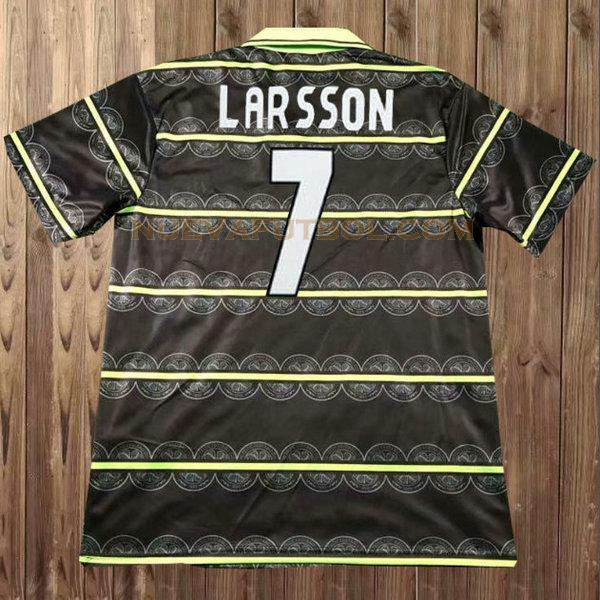 segunda camiseta larsson 7 celtic 1998-1999 negro hombre
