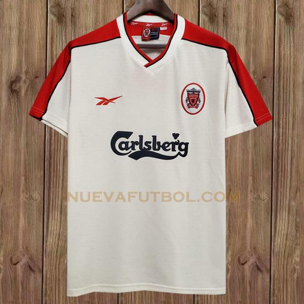 segunda camiseta liverpool 1998-2000 blanco hombre