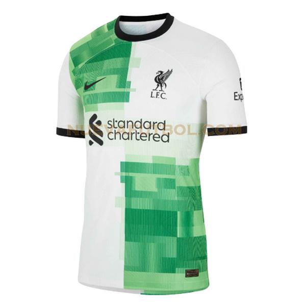 segunda camiseta liverpool 2023 2024 blanco verde hombre