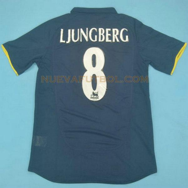 segunda camiseta ljungberg 8 arsenal 2000-2002 azul hombre