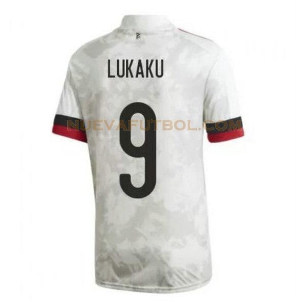 segunda camiseta lukaku 9 bélgica 2020-2021 blanco hombre