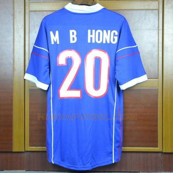 segunda camiseta m b hong 20 corea 1998 azul hombre