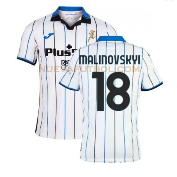 segunda camiseta malinovskyi 18 atalanta bc 2021 2022 blanco hombre