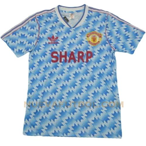 segunda camiseta manchester united 1990-1992 hombre