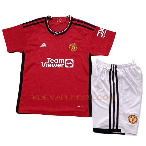 segunda camiseta manchester united 2023 2024 rojo niño