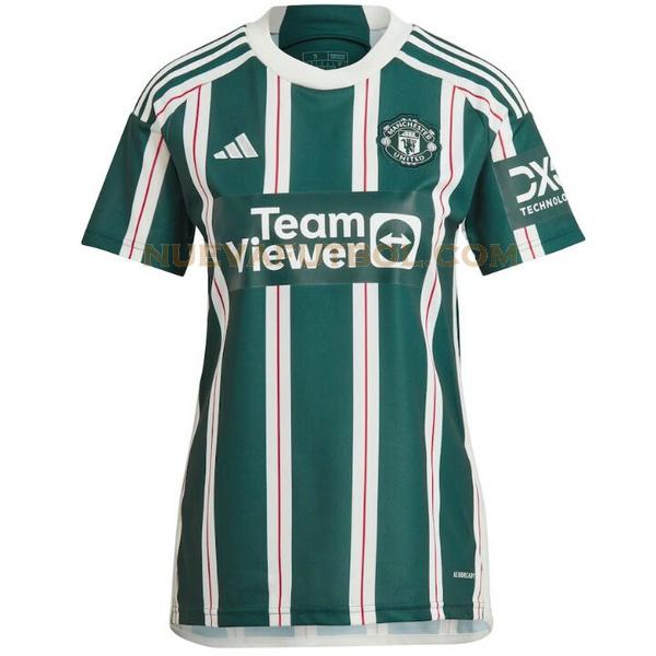 segunda camiseta manchester united 2023 2024 verde mujer