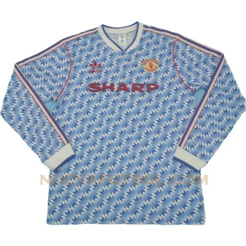 segunda camiseta manchester united ml 1990-1992 hombre