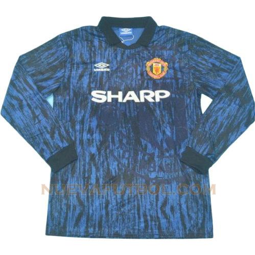 segunda camiseta manchester united ml 1992-1993 hombre