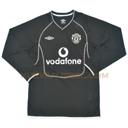 segunda camiseta manchester united ml 2000-2002 hombre