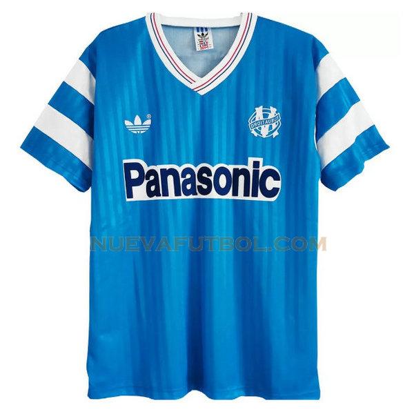 segunda camiseta marsella 1990-1991 azul hombre