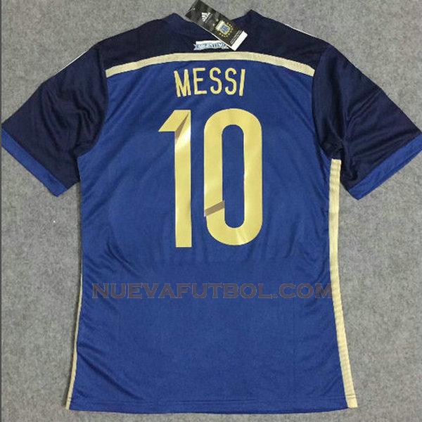 segunda camiseta messi 10 argentina 2014 azul hombre