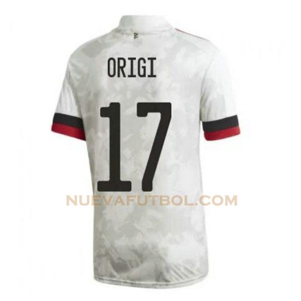 segunda camiseta origi 17 bélgica 2020-2021 blanco hombre