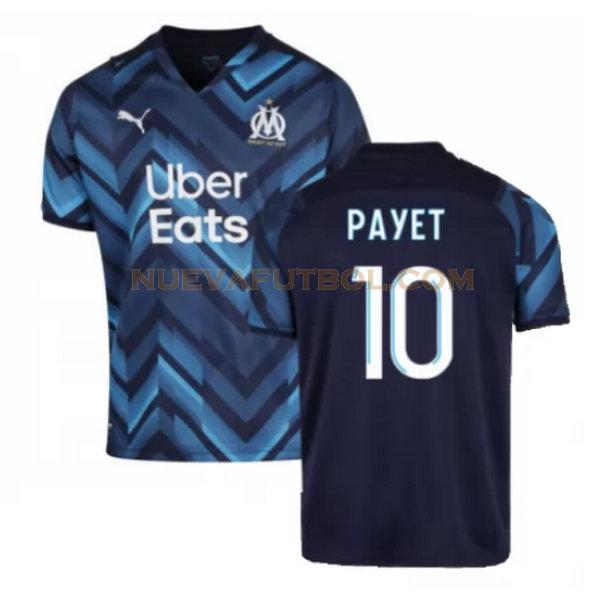 segunda camiseta payet 10 marsella 2021 2022 azul hombre