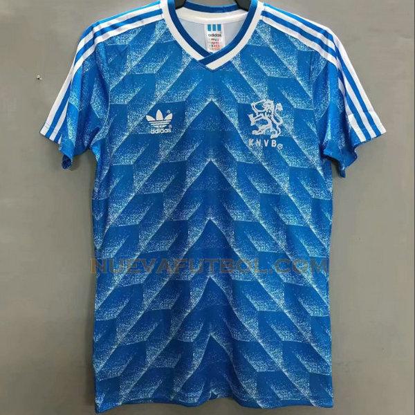 segunda camiseta países bajos 1988 azul