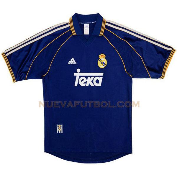 segunda camiseta real madrid 1998-1999 azul hombre