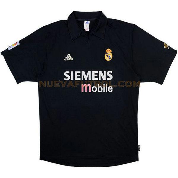 segunda camiseta real madrid 2002-2003 negro hombre