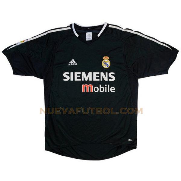 segunda camiseta real madrid 2004-2005 negro hombre