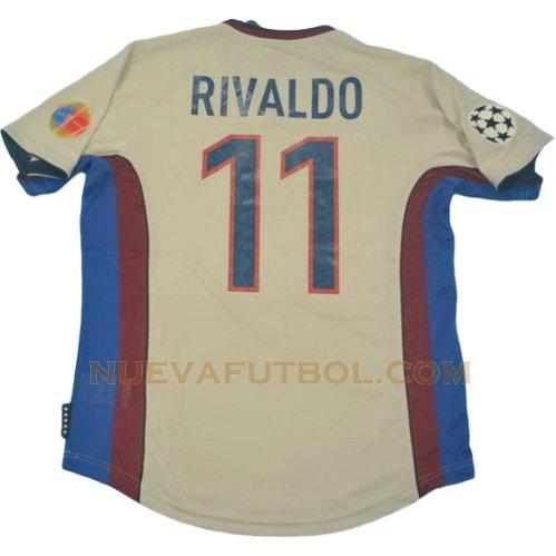 segunda camiseta rivaldo 11 barcelona 1999-2000 hombre
