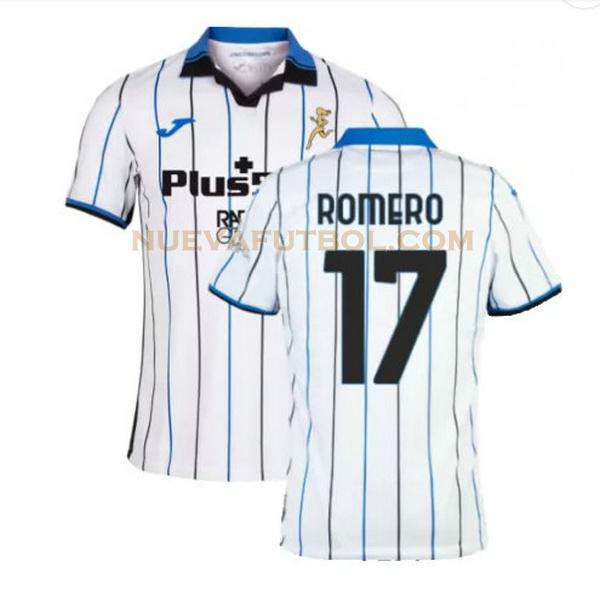 segunda camiseta romero 17 atalanta bc 2021 2022 blanco hombre