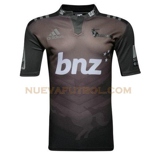 segunda camiseta rugby crusaders 2017-2018 negro hombre
