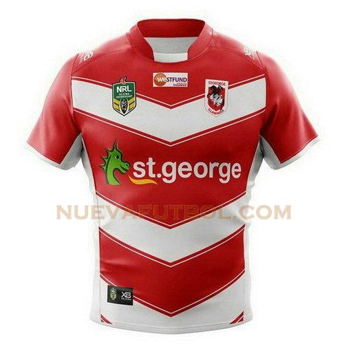 segunda camiseta rugby st. george illawarra dragons 2018 rojo hombre
