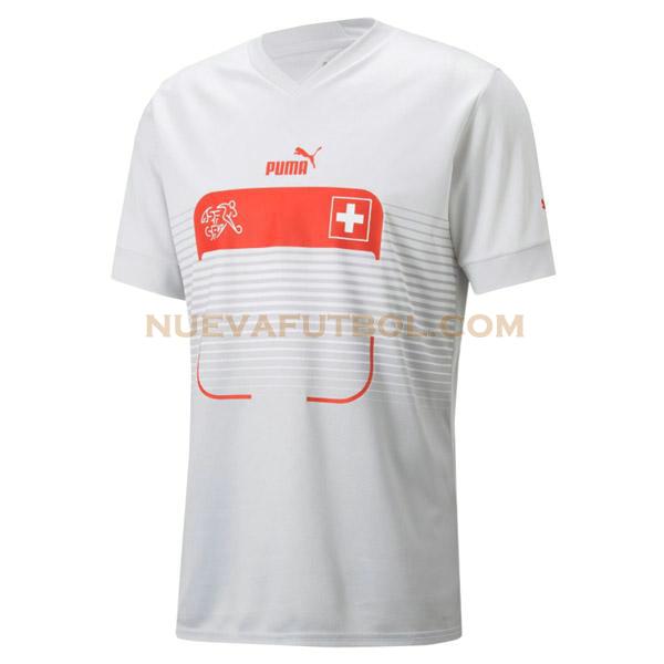 segunda camiseta suiza tailandia 2022 blanco hombre